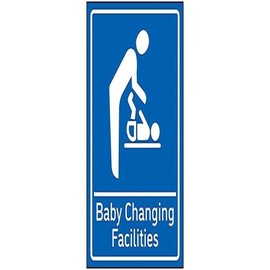 V Safety Baby Changing Facilities - 200mm x 300mm - Blue 1mm Rigid Plastic