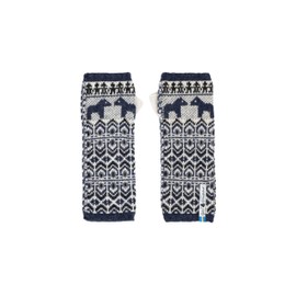 ÖJBRO VANTFABRIK Arm Warmers Women's 100% Merino Wool Fingerless Gloves Knitted Warm Soft Arm Socks from Sweden, Dalarna Blå