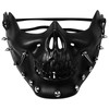 Cupimatch Skull Mask Masquerade Half Face Mask: Black Steampunk Horror Ball Mask Carnival Cosplay Party for Adults Men Women