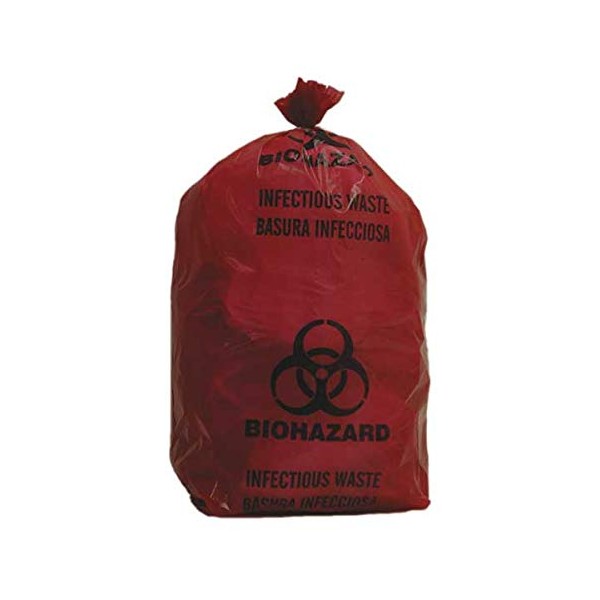 Biohazard Bag, Red, 3 gal, PK200