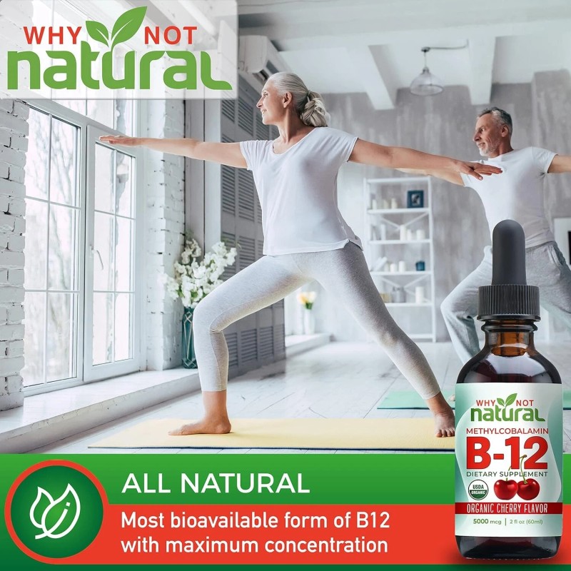 Vitamins Why Not Natural Organic Vitamin B12 Liquid - Sublingual