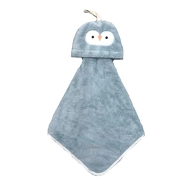 Stream Market Loop Towel with Loop Hand Towel Kindergarten Nursery Kids Dress Towel Animals Cute Penguin TL-P08-D