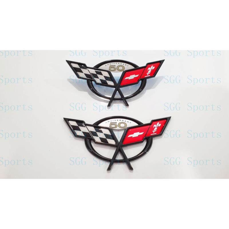 AUTO 2PC 1997-2004 C5 Corvette Black Front Rear 50Th Anniversary