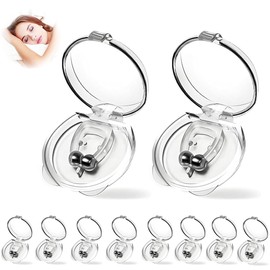 XURJUMI Pack of 10 Snoring Stoppers, Anti Snoring Nose Clip, Anti Snoring Nose Separator, Reusable Snoring Stopper, Nose Clip Against Snoring for Better Breathing and Snoring