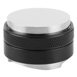 51 mm Espresso Masher Coffee Distributor, Stainless Steel Two-Head Espresso Coffee Manipulation Distributor with Adjustable Depth, Business Gift (51 mm - Black)