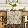 Artoid Mode Wood Wild Flowers Floral Spring Table Runner,Seasonal Summer