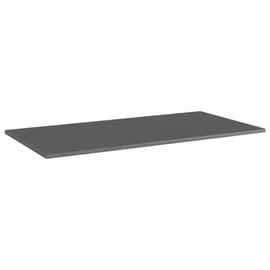 TREATLIFE HOME Bookshelf Boards 4 pcs High Gloss Gray, 31.5" x 7.9" x 0.6", Engineered Wood for Extra Storage