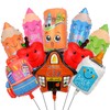 10 Pcs Back to School Balloons with Pencil, Bag, Crayon