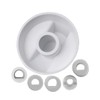 Cooker Oven Hob White Control Knob + 5 Adaptors For