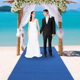 Unbranded 360GSM Blue Carpet Runner Wedding Award Party Event Aisle Rug DIY Cutting 3*33ft