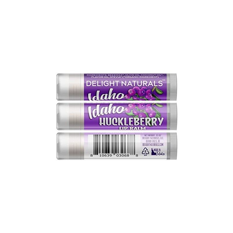 Delight Naturals Idaho Huckleberry Lip Balm - Single Tube