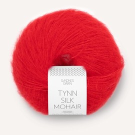 SANDNES GARN Tynn Silk Mohair – Colour: Scarlet Red (4018) – 25 g/Approx. 212 m Wool