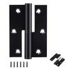 6 Pack Door Hinges Black Matte 3.5in x 2.5in Stainless