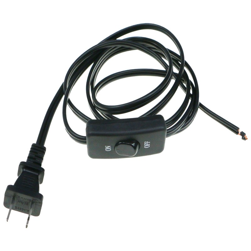HBFBZM 6Feet Lamp Cord with Switch On Off, 6Ft 18AWG