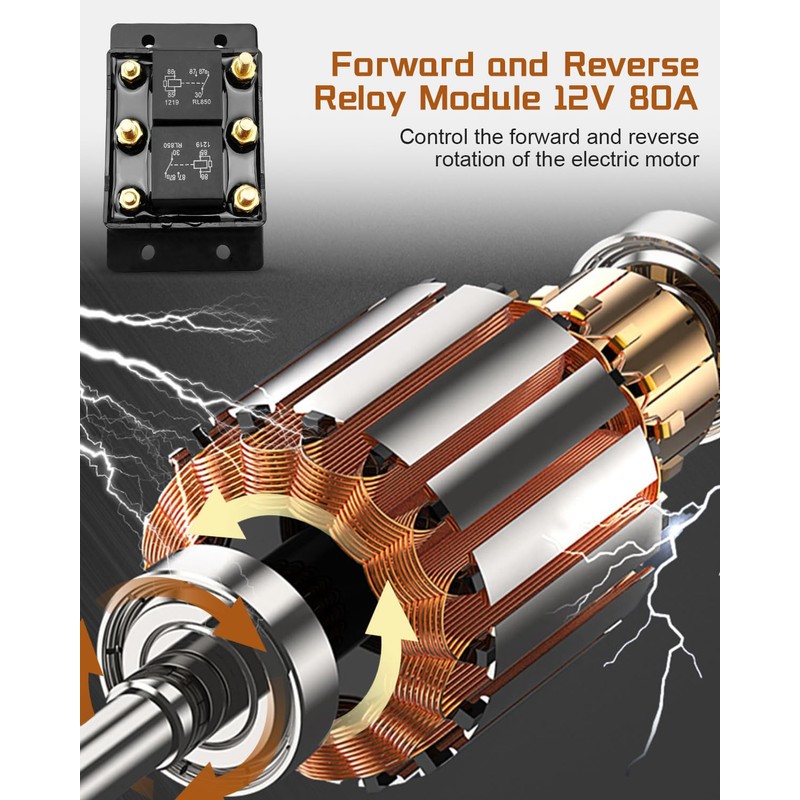 JUQAFY Forward and Reverse Relay Module Fit for Tarp or