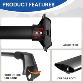 220LBS Roof Rack Cross Bars Fit for Honda CRV CR-V 2017-2022, Heavy Duty Aluminum Crossbar Luggage Racks Roof Rails Rooftop Carrier Canoe Kayak Bike Cargo Accessories