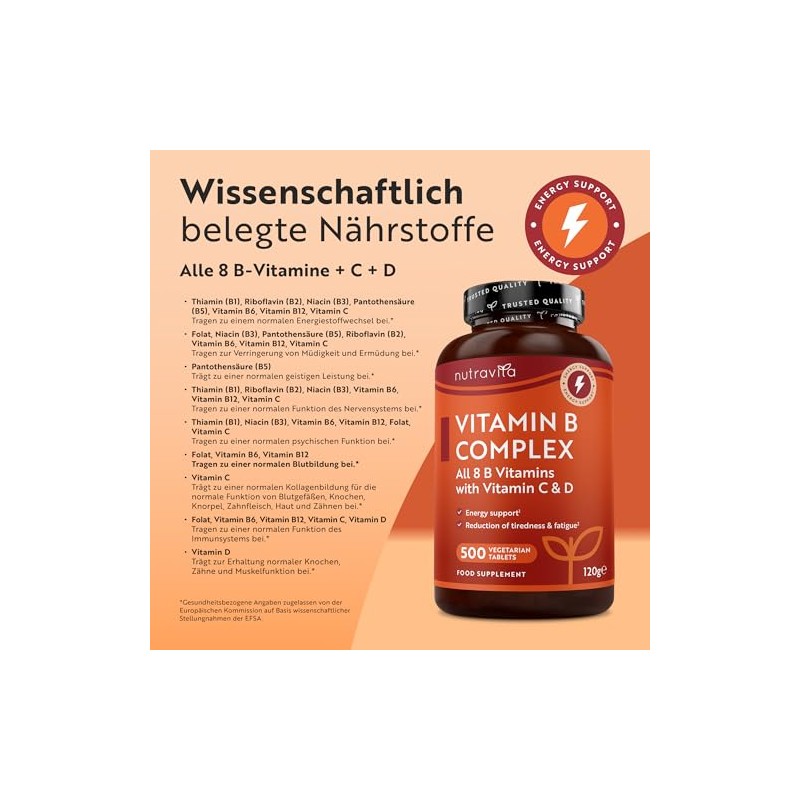 Nutravita Vitamin B Complex with Vitamin C + D +