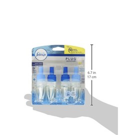 Febreze Ambientadores enchufables, resistentes y nítidos, eliminadores de olores, repuesto de aceite perfumado, 2 unidades