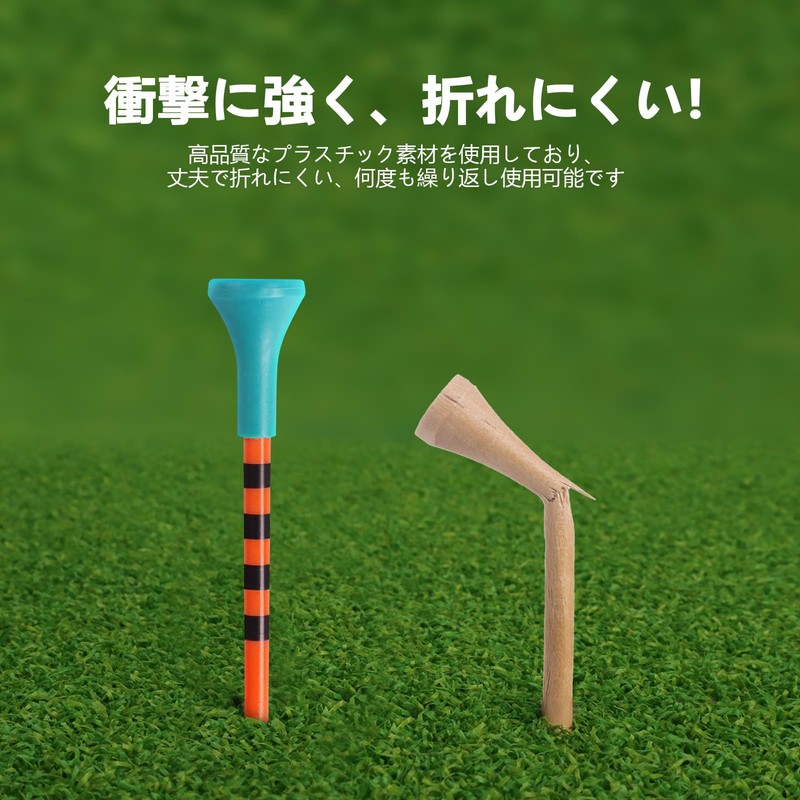 T-726 Golf Tee, Plastic Tee, with Graduation, Long Tee, 2.8