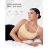 FeelinGirl Women's Non-Wired Soft Bra Unpadded Comfortable Bralette with Wide