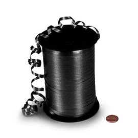 Black Crimped Curling Ribbon 3/16" X 500 Yards