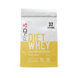 PhD Nutrition Diet Whey Low Calorie Protein Powder, Low Carb, High Protein Lean Matrix, Creamy Vanilla Diet Whey Protein Powder, High Protein, 32 Servings Per 800g Bag