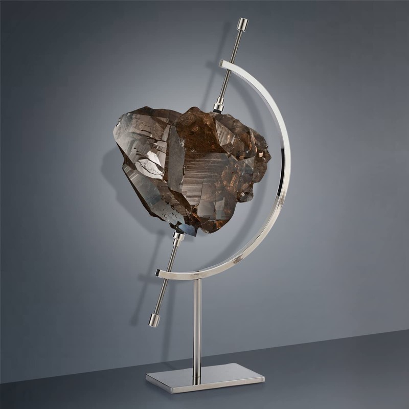 JUXYES Silver Toned Sphere Holder Caliper Stand, Hold 1-1/2 to