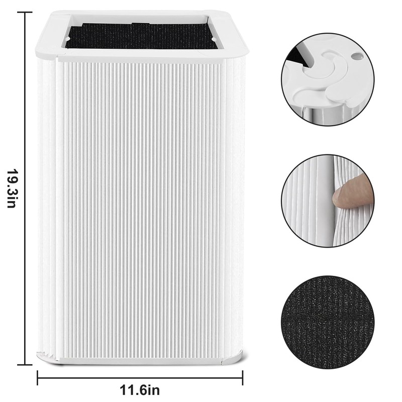 NXBHG Blue 121 Filter Replacement for Blueair 121, Foldable H13