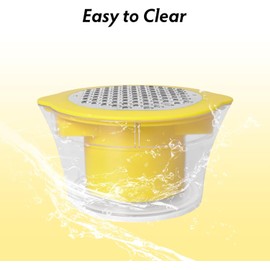 Corn Peeler for Corn On The Cob, Corn Stripper, Corn Cob Stripper, Corn Cutter & Remover with Built-in Cup Grater, Corn Peeler Tool with Bowl and Safety Handle, Ginger Grater (Yellow, One Size)