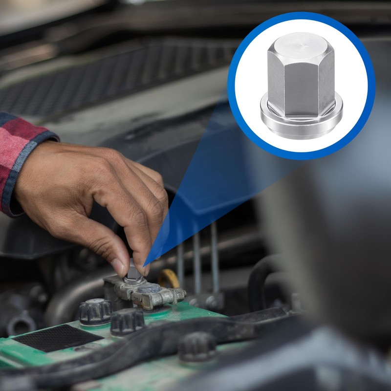 Yaocom 10 Pcs 3/8" Battery Stud Nut Battery Stainless Steel