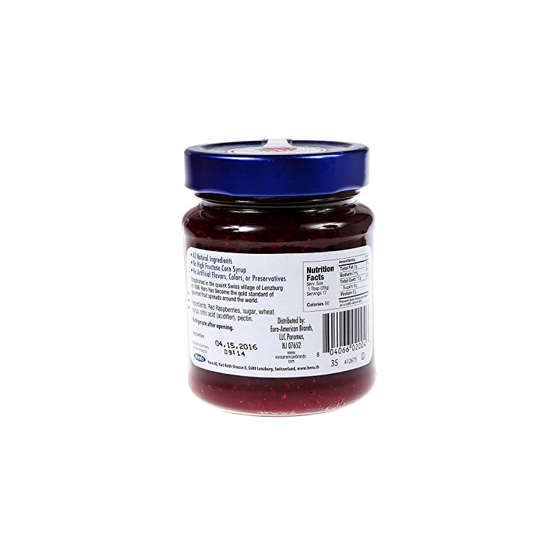 Hero Red Raspberry Premium Fruit Spread 12 Ounce
