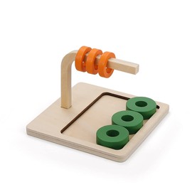 MEYOR Montessori Wooden Curved Horizontal Pins 3-6 Years Old Children's Toy, Used to Exercise Hand-Eye Coordination
