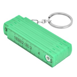 Qukaim Woodworking Ruler Plastic Folding Ruler 2-Pack, 0.5m Foldable Ruler with Key Ring, Portable Carpentry Tool for Laying Tiles, Green