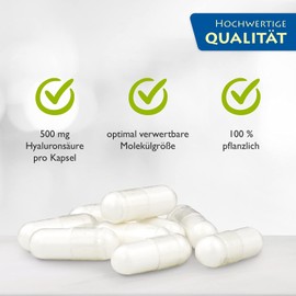 Amlawell Hyaluronic Capsules - Vegan - Made in Germany - 120 Capsules Available in One Pack