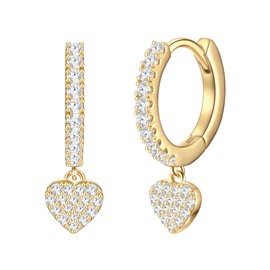 Glanzstücke München Women's earrings made of 925 sterling silver with zirconia, Silver, Cubic Zirconia