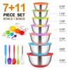 CHAREADA Mixing Bowls with Airtight Lids, 18pcs Stainless Steel Nesting