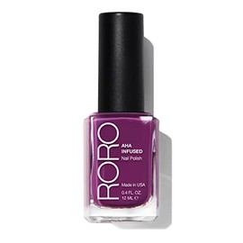 roro AHA Infused 21+ Free Nail Polish - Chip-Resistant High-Impact Nail Color Lacquer Made in the USA, Vegan/Cruelty-Free, Gluten-Free, Sleep Spell, Dark Magenta Purple, .4Fl Oz/12mL