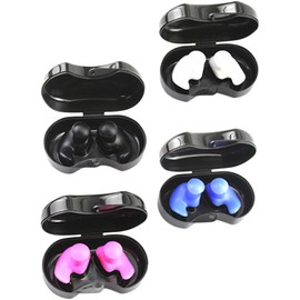 4 Pares Tapones Oídos de Natación, Silicona, Impermeables