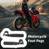 Pair of Motorcycle Foot Pegs, Highway Pegs for Crash Bars,