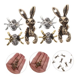 BIUDECO 30pcs Spider Rabbit Nail Charms 3D Nail Art Decorations DIY Manicure Jewelry Charms Unique Design for Salons Home Use