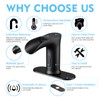CDLODIN Automatic Sensor Touchless Waterfall Bathroom Sink Faucet, Modern Electronic