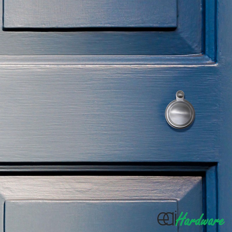 Victorian Keyhole Covered Escutcheon for Front Doors 35mm Satin Chrome