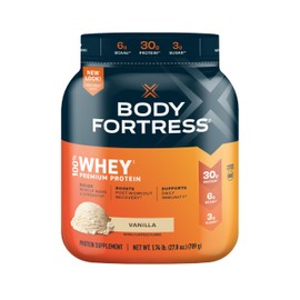 Body Fortress Body Fortress 100% Whey Vanilla 1.74lbs & Six Star Elite Whey Protein Vanilla Cream 1.8lbs