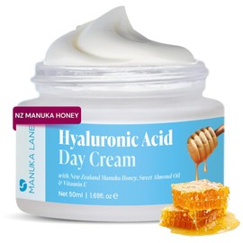 Manuka Lane Hyaluronic Acid Day Cream for Face and Neck with Oat Kernel Extract, Camellia Seed Oil & Sweet Almond Oil | Plant Based Formula | Carefully formulated to keep your skin healthy!