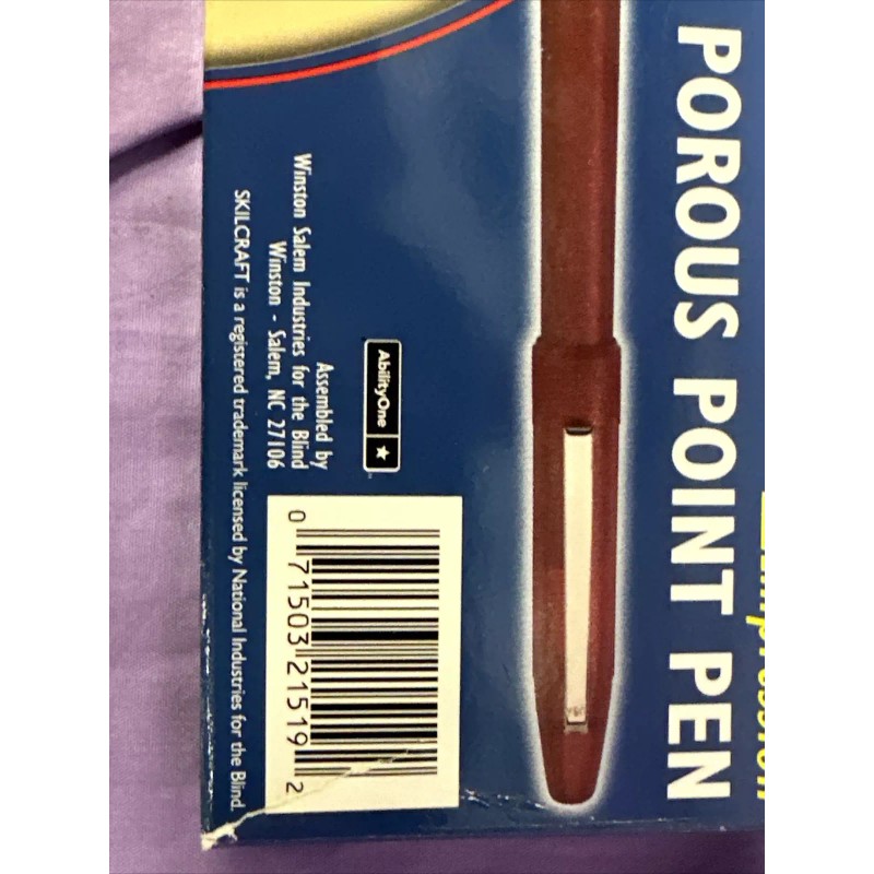 SkilCraft Porous Point Felt Tip Pen Red one dozen