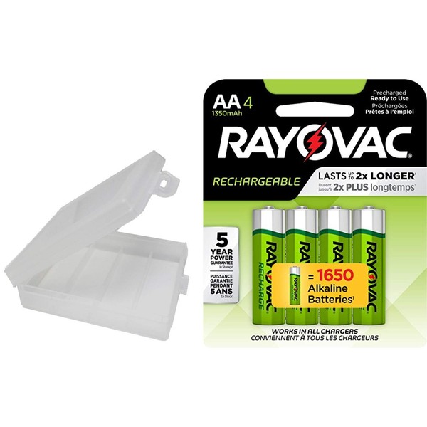 Rayovac Rechargeable 1350mAh NiMH AA Batteries 4 Packs