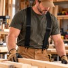 Heavy Duty X-Back Suspenders for Men – Adjustable 4-Hook Elastic