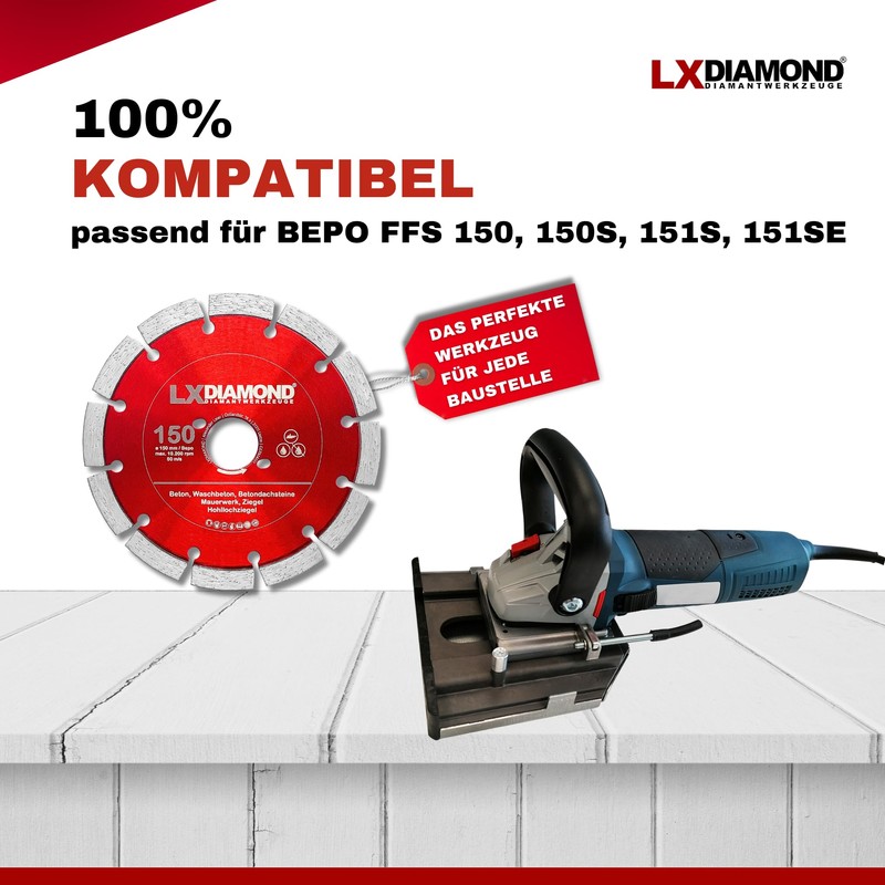LXDIAMOND Diamond Cutting Disc 150 mm – Diamond Disc Suitable