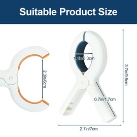 JINGIHE 20 Pack Beach Towel Clips, Heavy Duty Beach Towel Clips with Strong Anti-Rust Springs, Plastic Clothespins for Laundry Clothes, Blankets to Dry on Clothesline and Hanging Rack(3.7in/9.5cm)