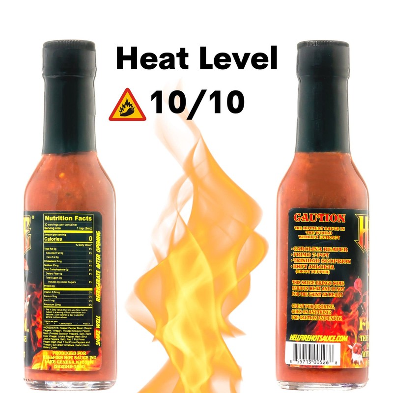 Hellfire Hot Sauce Fiery Fool - Extreme Hot Sauce without